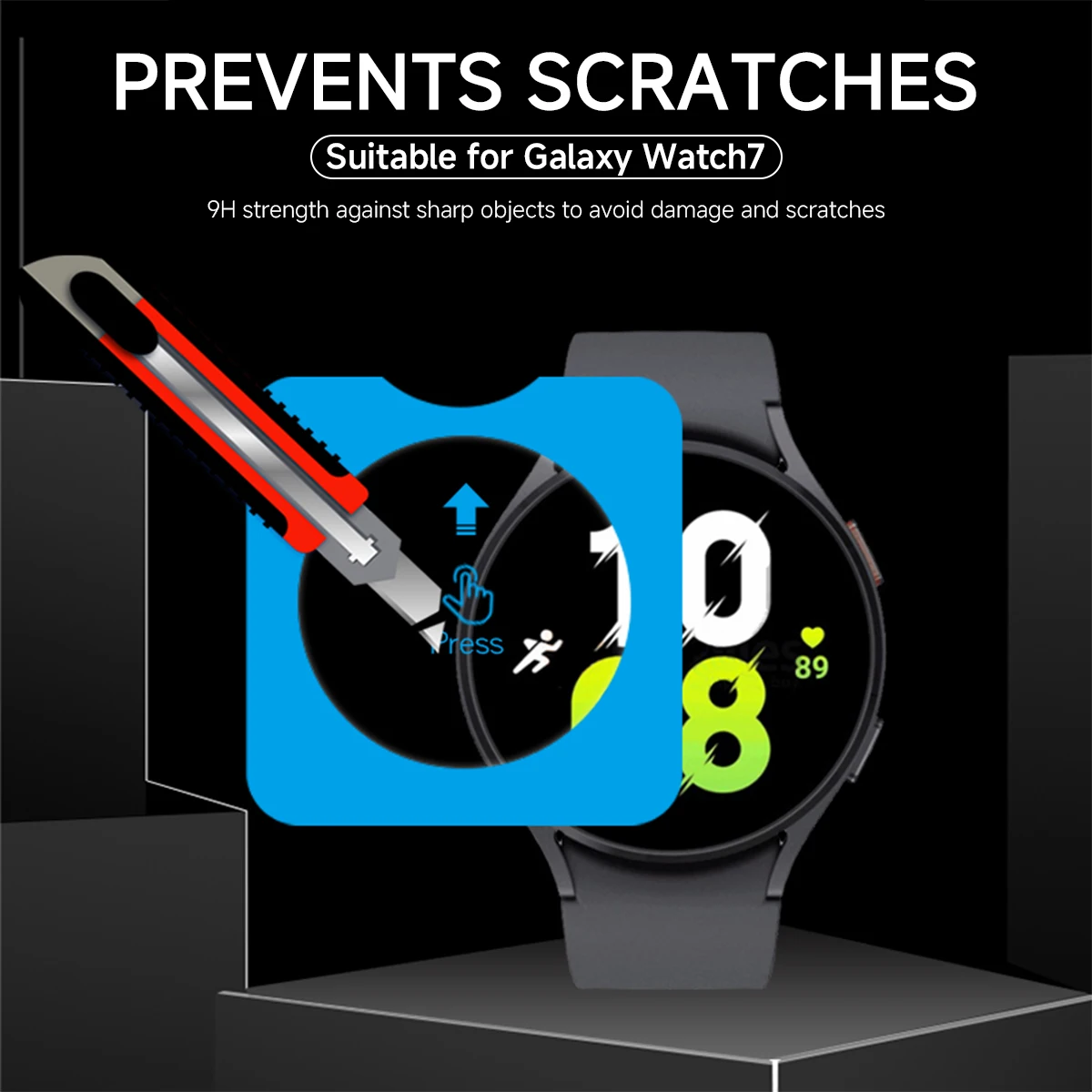 Gehard Glas Voor Samsung Galaxy Watch 7 Ultra 47Mm Schermbeschermer Met Automatische Uitlijning Kit Voor Galaxy 7 40Mm 44Mm Framefilm