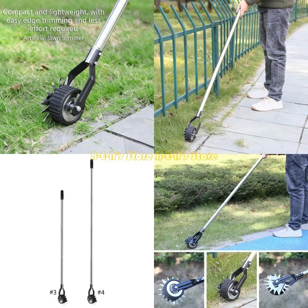Y1AD Rust Proof Wheeled Lawn Edger For Clean And Neat Garden Borders Without Using Electricity