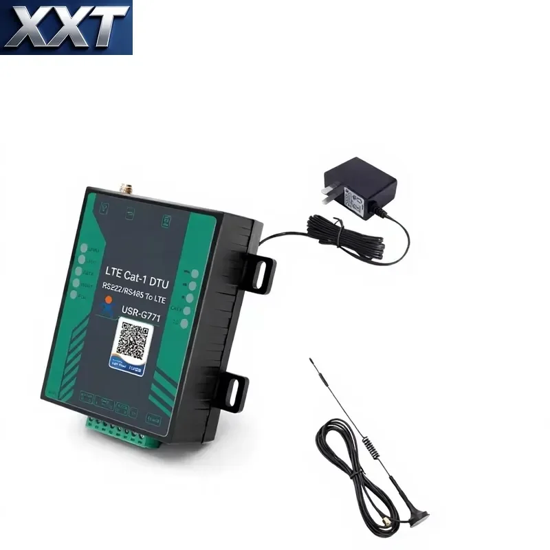 XXT 4G DTU Module Cat-1 Connectivity Dual-Channel MQTT Gateway Edge Computing RS-232/485 Isolation Model USR-G771 for Remote