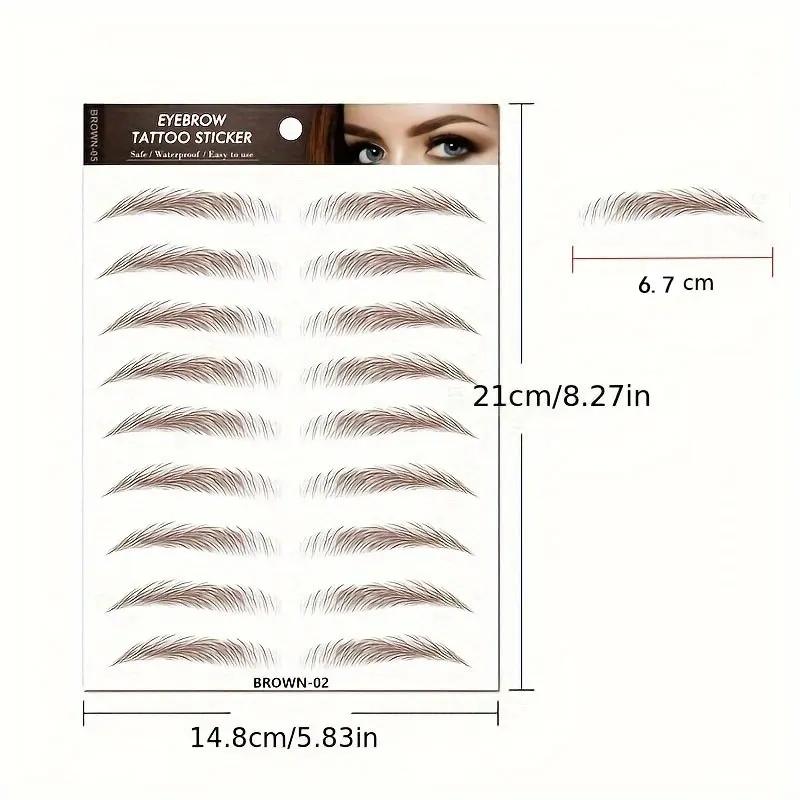 4D haar zoals waterdichte wenkbrauwtatoeages, langdurig, zweetbestendig, tattoo-wenkbrauwen voor vrouwen