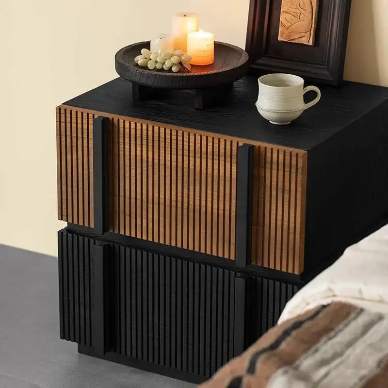 طاولة تخزين حديثة بجانب السرير، تصميم إيطالي بسيط لتوفير المساحة، طاولة منضدة عتيقة، أثاث منزلي بسيط من Cajonera ﻿