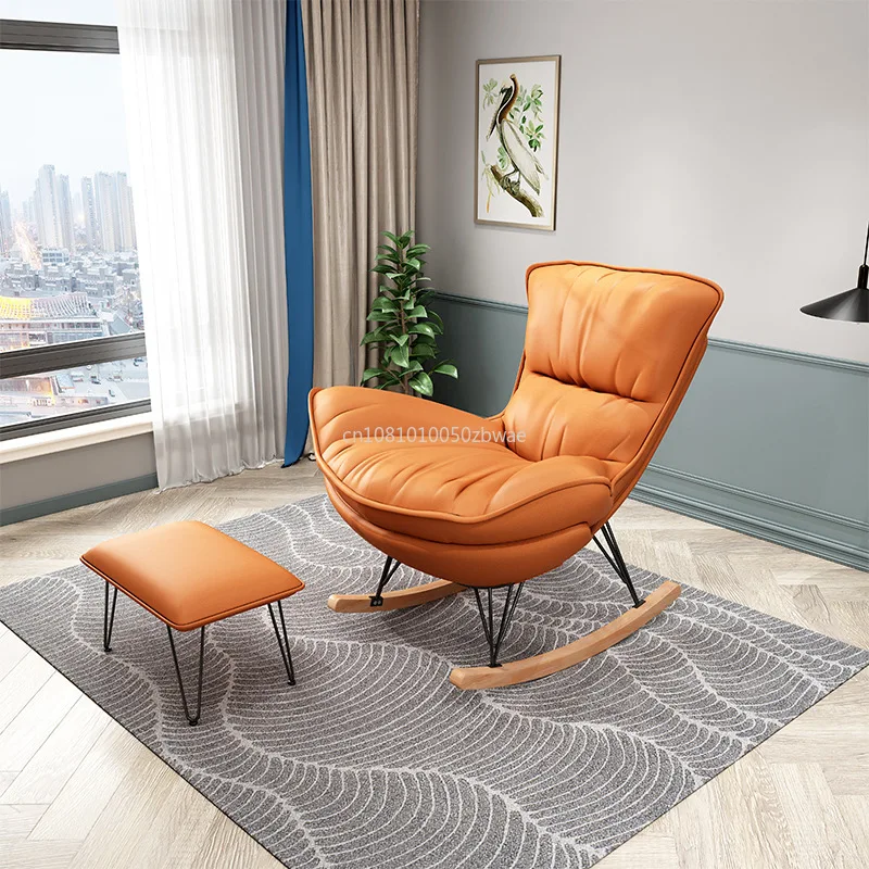 Leisure And Comfortable Technology Cloth Balcony Rocking Chair Home Lazy Leisure Sofa Outdoor Bedroom Room Single Room