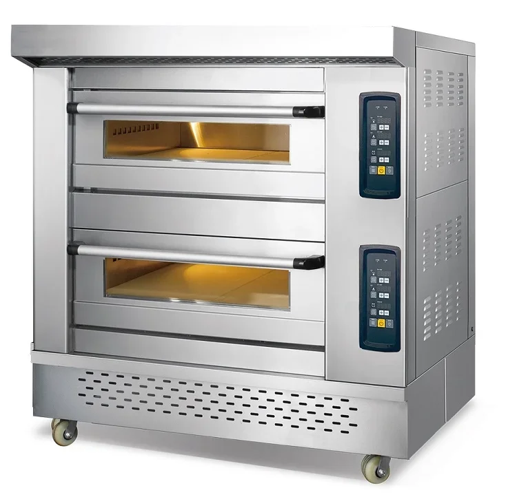 

Постмодернистская двухэтажная печь Коммерческие машины для закусок хлеба Оборудование для хлебобулочных изделий Печь для пиццы, печь для выпечки хлеба