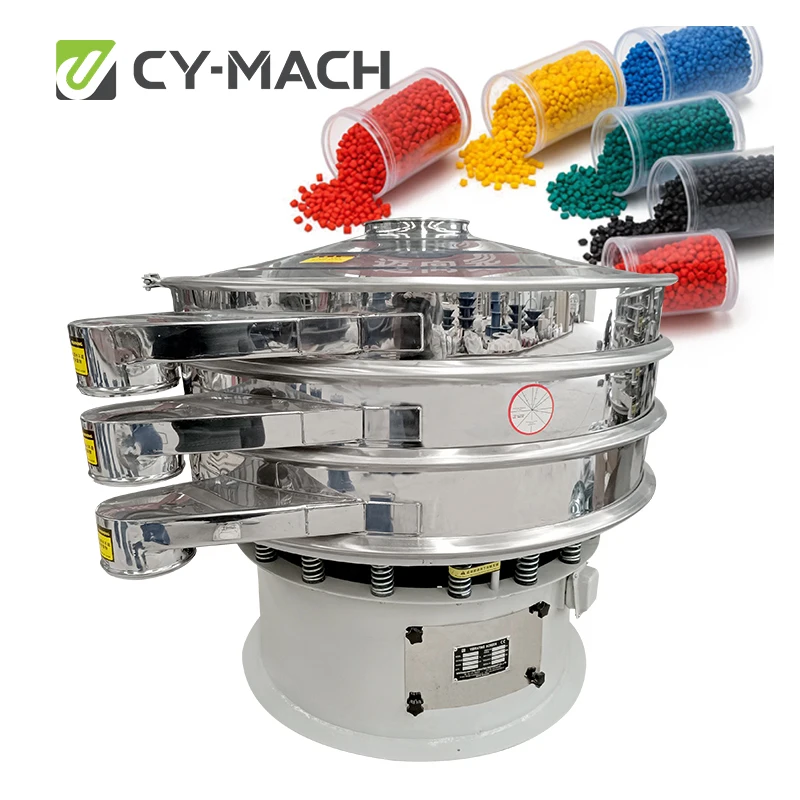 CY Three Layer Multi Specification Circular Vibrator Sieve for Plastic Particles Screening Sifter Machine