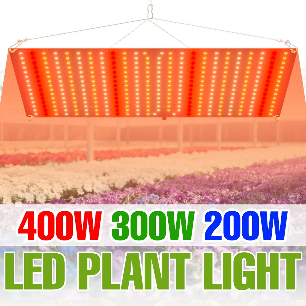 

400W Full Spectrum Grow Light LED Quantum Board Plant Fill Lamp VEG/BLOOM 2Modes Greenhouse Tent Fruit Moss Cultivation Lighting