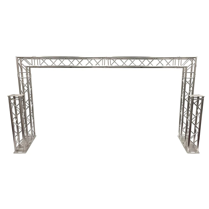 6.56ft عرض الحدث مربع قوس عدة الهدف آخر صندوق التلفزيون جبل DJ ضوء المتكلم حامل الإضاءة الأرض دعم نظام الجمالون