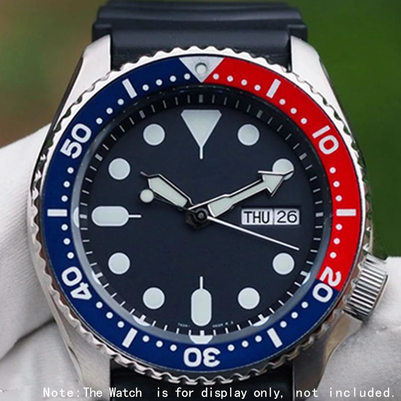 31,5x5,2x2,9 мм сапфировые кристаллы двойной купол большая фаска синее/красное AR-покрытие стекло для часов подходит для SKX007 SKX175 SRPD55K1 SRPD65K1