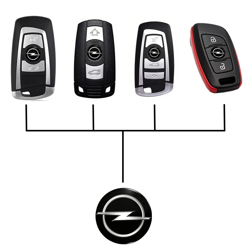 

Наклейка-эмблема 14 мм для автомобильного ключа Opel Vauxhall Corsa Astra Mokka-e Frontera Grandland Combo Zafira Life