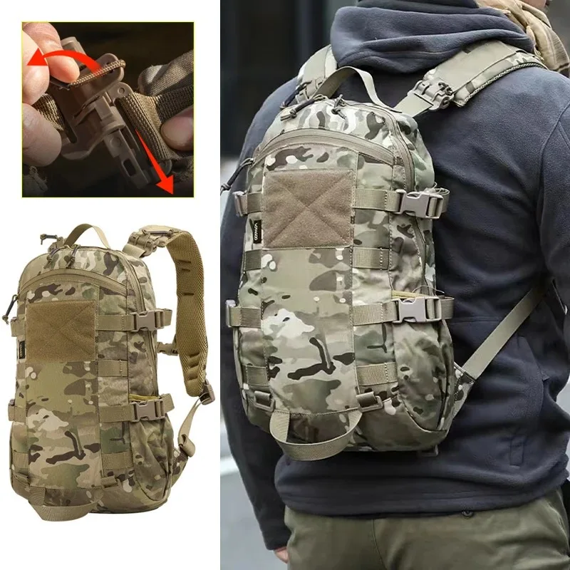 

Tactical Cycling Camping Backpack Bag Outdoor Men Sports Molle Hiking Travel Hydration Climbing Hunting Camouflage Riding Bag