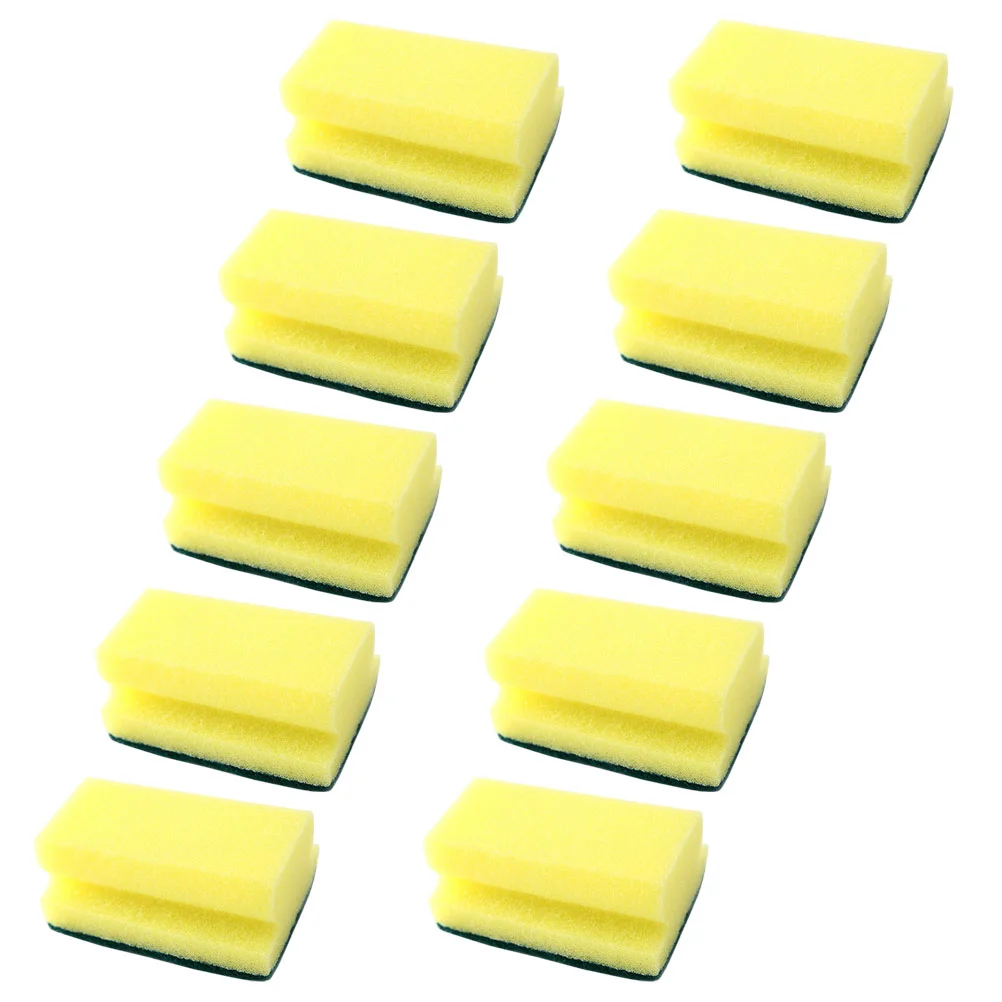 10 Pcs Sponge Scrubbing Pad Pan Cleaning Scrubber Sponges for Dishes Kitchen Frosted Pot