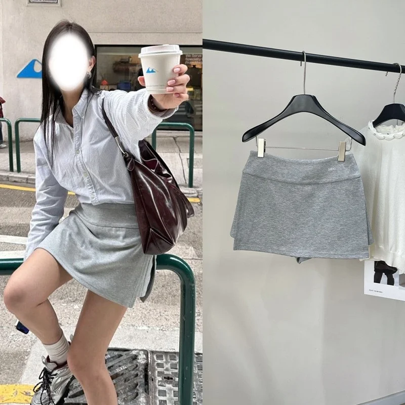 Primavera Estate ort Gonna Pantaloni Donna Spor Dimagrante Gamba Allungamento Faionable f Gonna Lettera Modello Sexy Sle