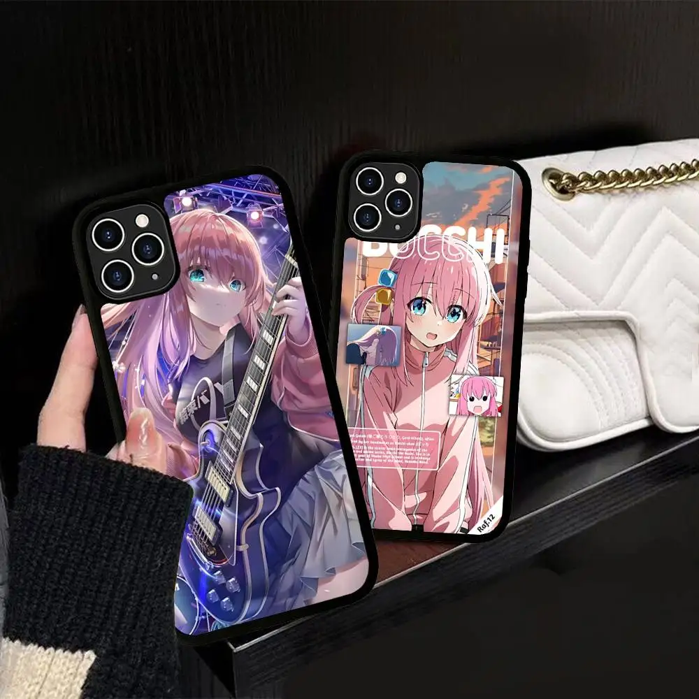 

Guitar Music Anime B-Bocchi The Rock For IPhone 11 12 13 14 15 16 17 Pro Max Plus TPU+PC Shockproof Back Phone Cases