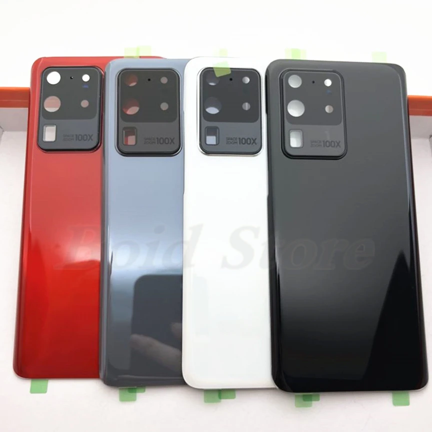 

Battery Back Cover For Samsung Galaxy S20 Ultra G988 Glass Panel Rear Door Housing Case Camera Glass Lens