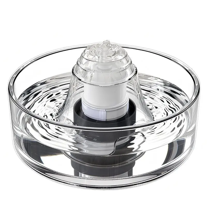 ABKL-USB Interface Model 2.7L Glass Cat For Water Fountain Featuring Ultra Quiet Pump For Automatic For Water Dispensing