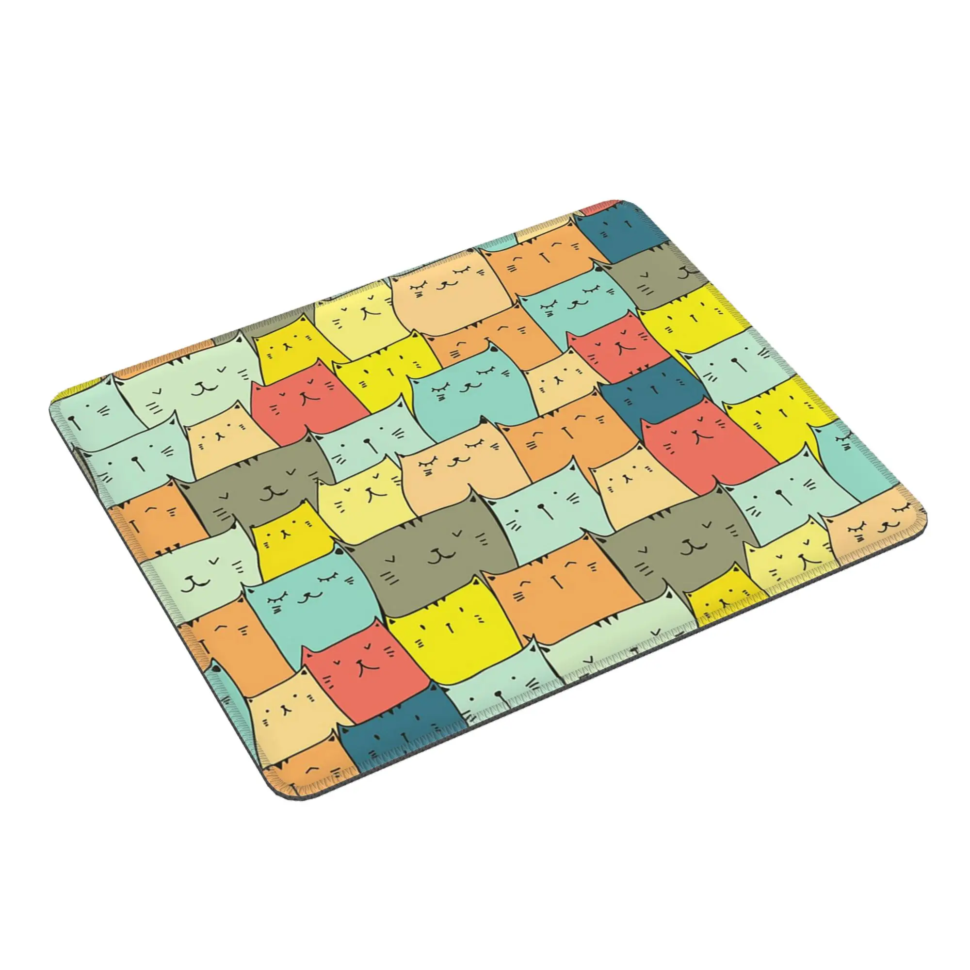 Cartoon Kittens Colour Cat Pattern Mouse Pad Computer Keyboard Mouse Mat Gamer PC Laptop Desk Mat Office Accessories Table Mats