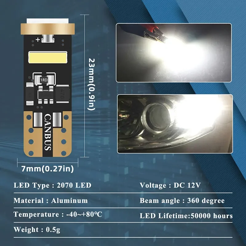 TCYTAO 2X W5W LED T10 سيارة الداخلية مصابيح كهربائية Canbus 3SMD السوبر مشرق السيارات لوحة ترخيص مصباح قبة قراءة ضوء 12 فولت 6000 كيلو الأبيض