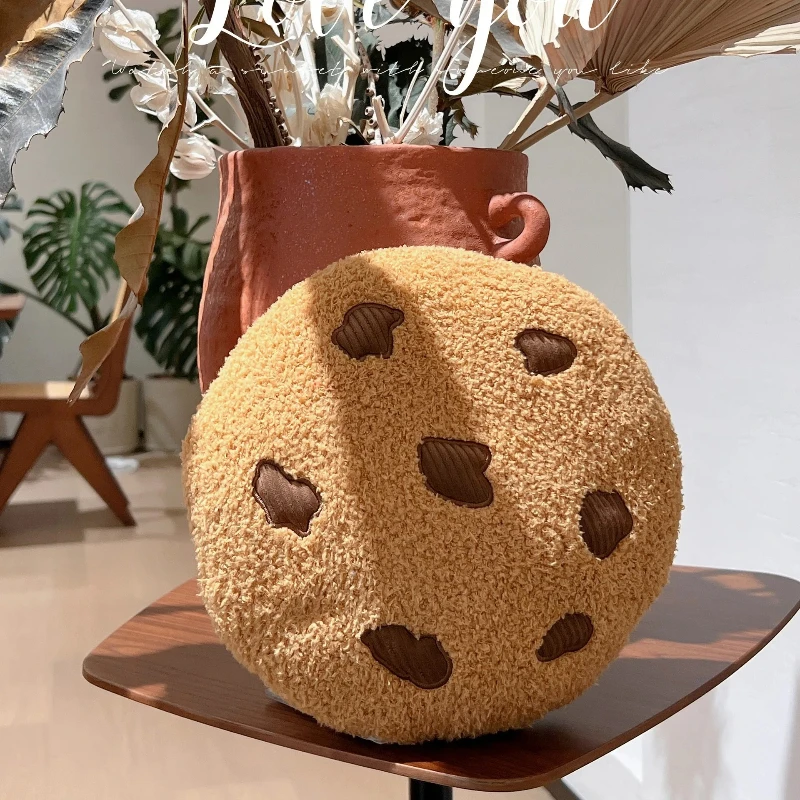 1pcs Soft Cookie Pillow Cartoon Cookies Plush Seat Cushion Food Children Children Girls Birthday Room Decoration New Year Gift