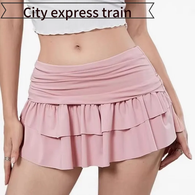 

Korean Simple Zipper Embroidered Slim Fit Par Dr Casual Sle mid Waist Skirt Irregular Hemline Batwing Sve Dr