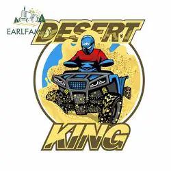 EARLFAMILY 13cm x 11.1cm for Quad Bike In Desert Car Stickers Truck Decal DIY Anime Waterproof Vehicle Bumper 3D Window Decor