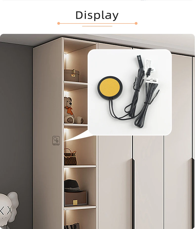 DC12V 24V Holzpaneel LED Touch-Sensor Dimmer-Schalter 5A 60W Verdeckter Oberflächenschalter für LED-Lichtstreifen Touch-Schalter – Detail 5
