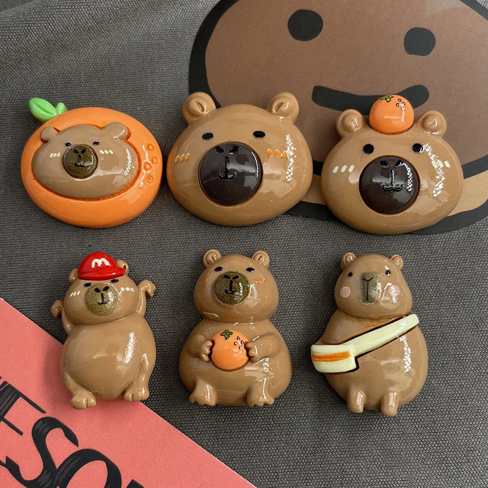 Cute Resin Capybara Series for Shoe Charms Accessories for Classic Clog Shoe Decoration Fit Wristband Boys Girls Gifts