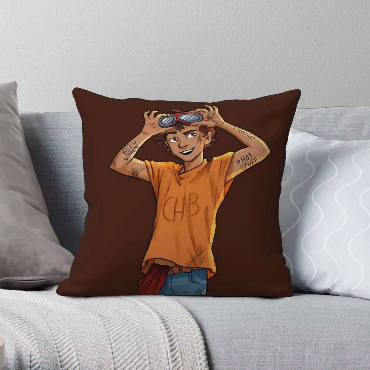 Leo Valdez Heroes Of Olympus Square Pillowcase Polyester Linen Velvet Creative Zip Decor Home Cushion Cover