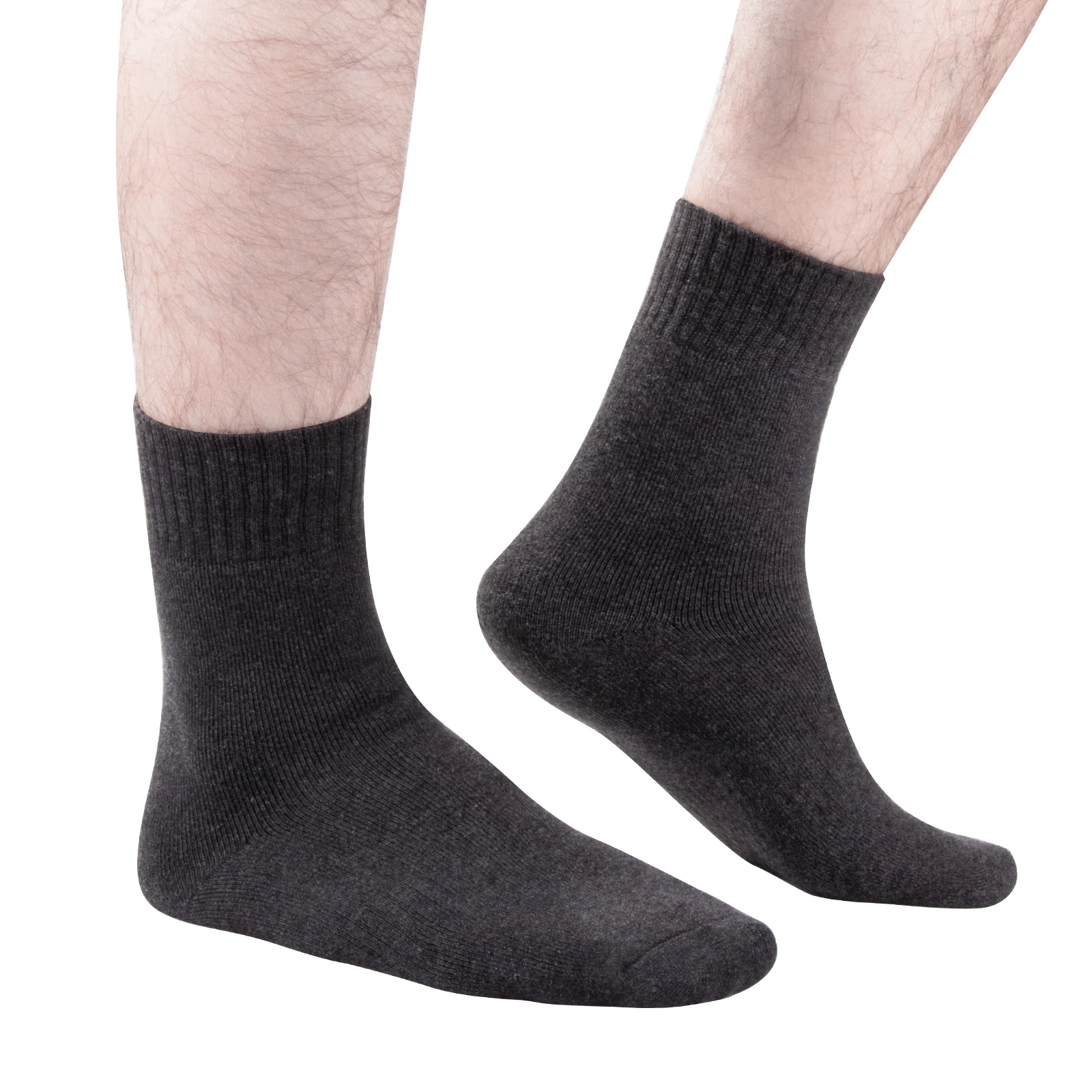 YUEDGE Mens Merino Wool Socks 3Pairs/Pack Cushion Thermal Warm Crew Winter Boot Socks for Mens Size 37-46