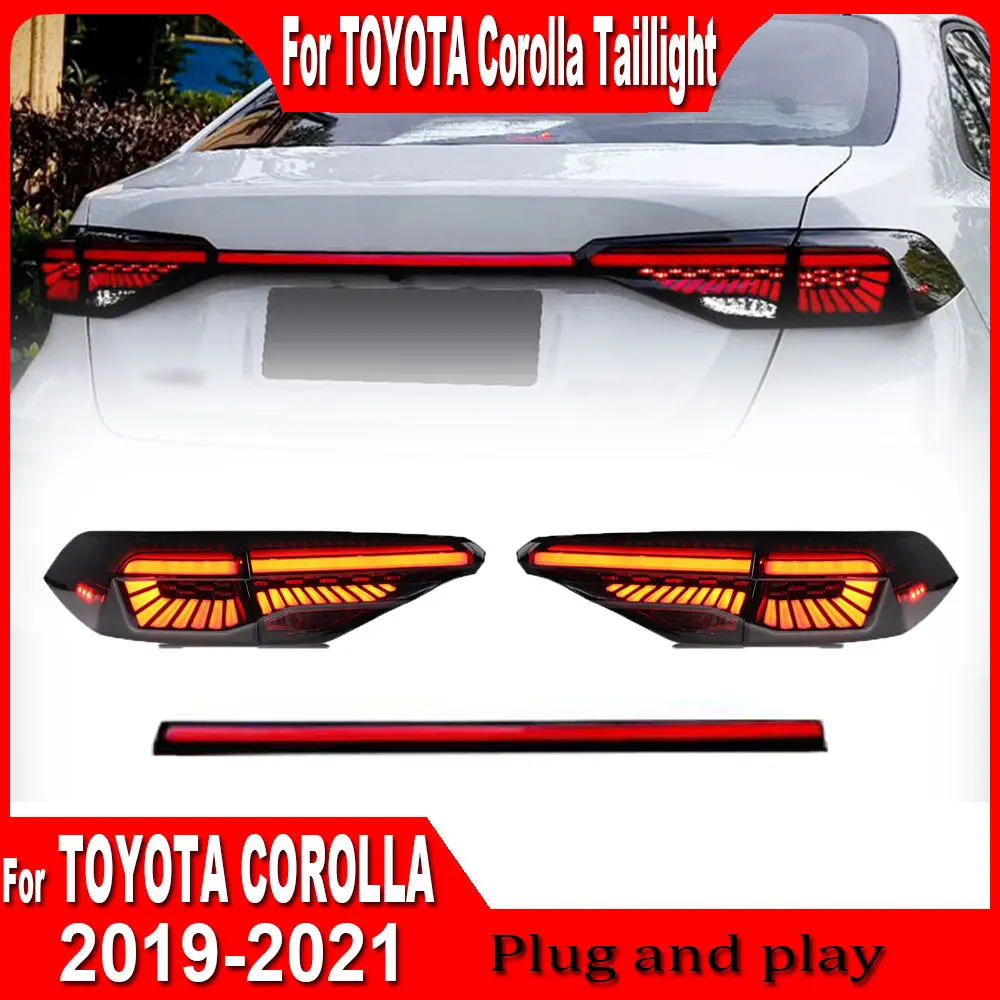 

Pair Tail Lamp for Toyota Corolla LED Tail Light 2019-2021 Corolla Rear Fog Brake Turn Signal Assembly Automotive Accessories