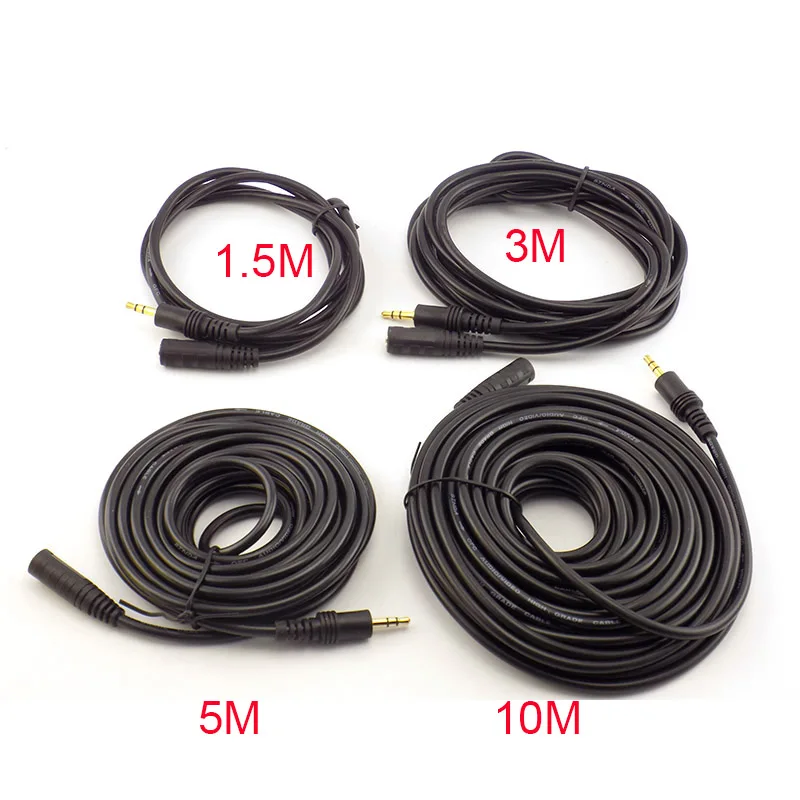 1.5/3/5/10M DC 3.5mm Jack Male to Female Headphone Extension Cable AUX Audio Stereo Extender Cord For pc AV Audio speaker