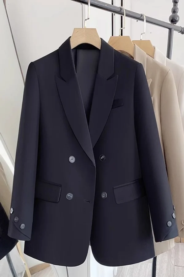 Damska marynarka plus size 2024 wiosna jesień luźny krój modna kurtka biurowa