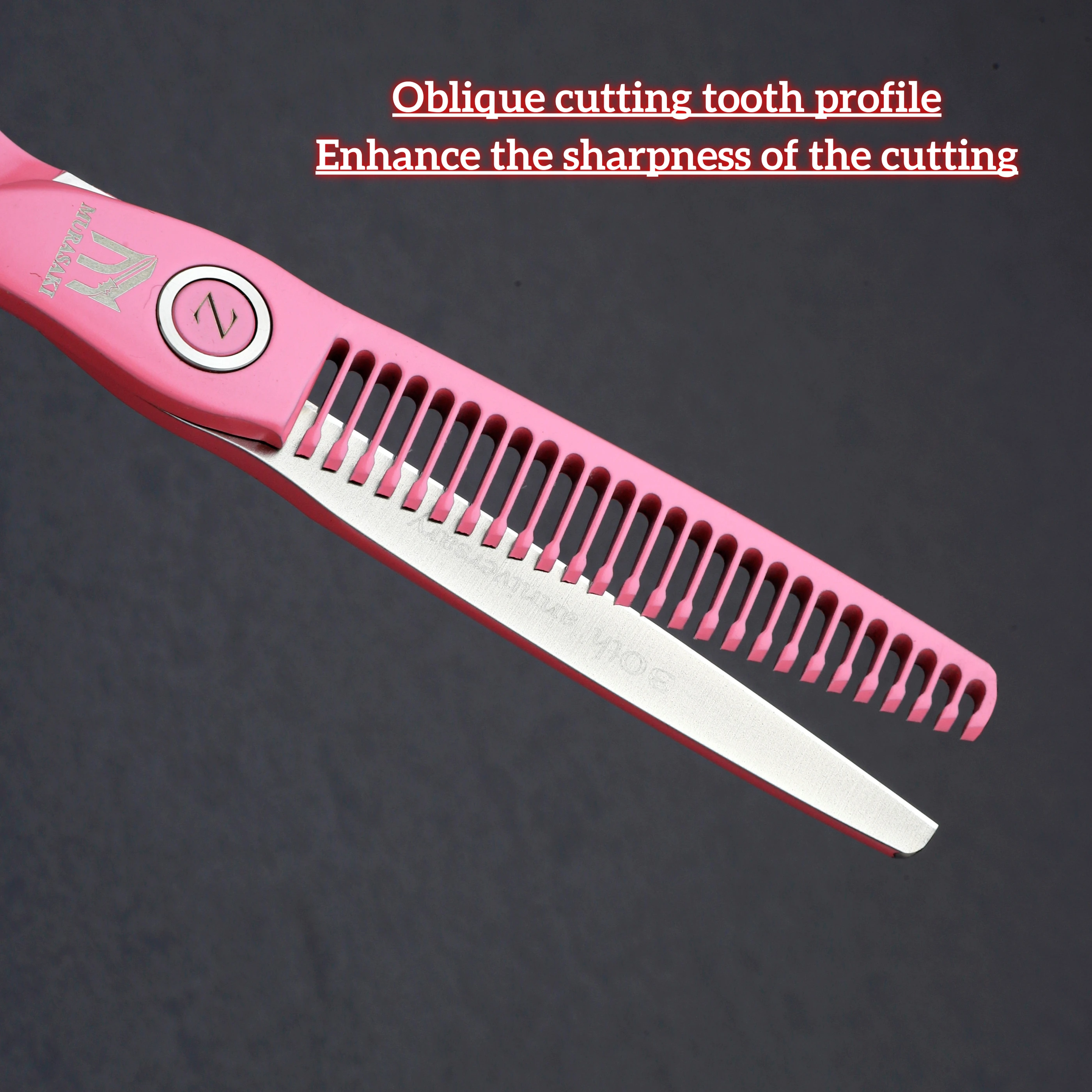 MURASAKI VG10 Stahl Friseurscheren, 6,0 Zoll Effilierscheren, Ergonomisches Design Haarschneidewerkzeuge, Sehr Scharf und Langlebig – Detail 7