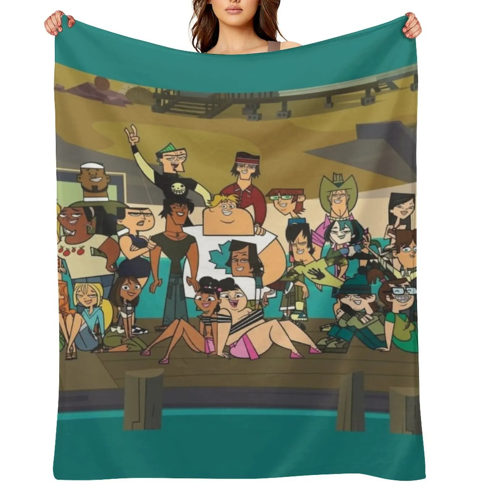 

Welcome to Total Drama Island Throw Blanket Vintage Sofa Custom Bed Blankets