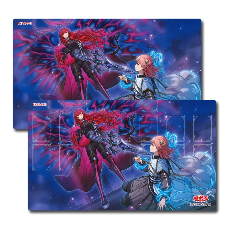 Yugioh Exosisters Bat Mater Play Mat Yu-Gi-Oh! TCG OCG ألعاب بطاقات التداول حصيرة Duel لوحة المطاط بطاقة حصيرة الماوس الوسادة #1