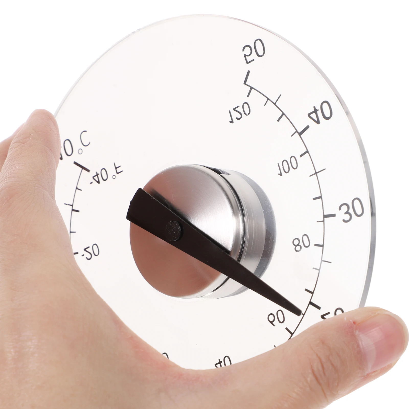 

Waterproof Thermometer 3MM Acrylic Plate Stainless Steel Core Accurate Measurement Self Adhesive Rain Proof Window Door Outdoor