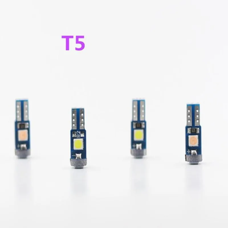 T5/T10 12V Bohlam Terang Tinggi untuk Panel Instrumen/AC/Jarak Tempuh/Latar Belakang/Lampu Indikator Lampu untuk Modifikasi Mobil