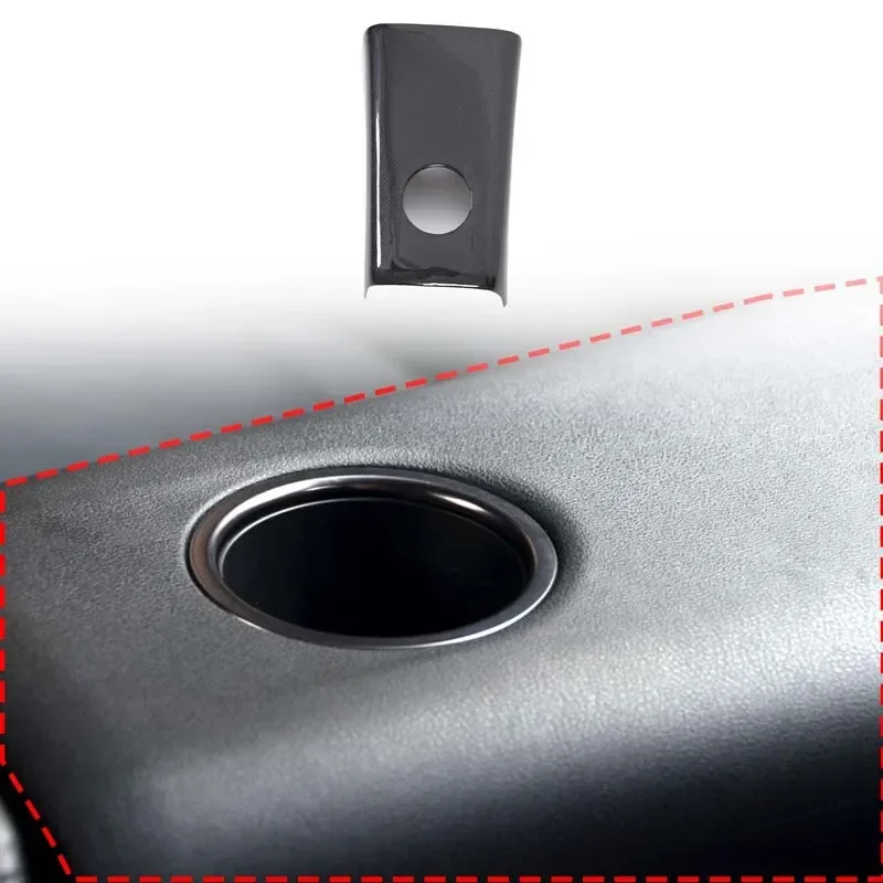 Real Carbon Fiber For Nissan GTR R35 2008-2016  Car styling rear drain cup panel frame decoration sticker interior accessories