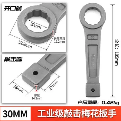 Ultra-hard industrial grade Slugging box Hammerable wrench Heavy thickening Mechanical disassembly single-head striking head