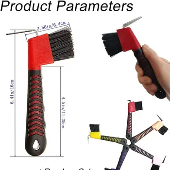 فرشاة اختيار على شكل حدوة حصان بمقبض ، فرشاة حصان قوية ، مناسبة لحمير الحصان والماعز