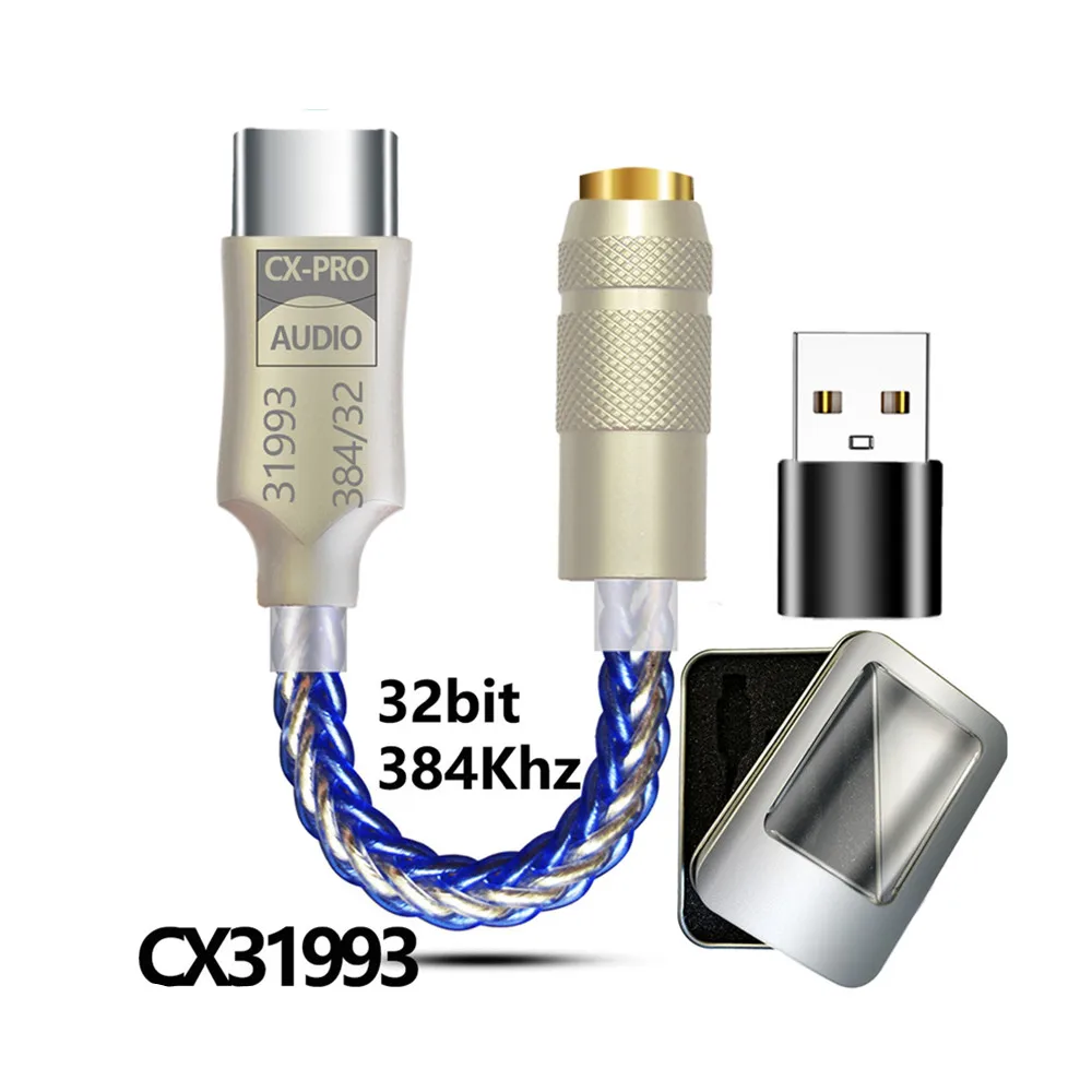 FENGRU SA12 نوع C إلى 3.5 مللي متر HiFi DAC مضخم ضوت سماعات الأذن USB C محلل شفرة سمعي أمبير محول CX31993 رقاقة فك ترميز رقمي لنظام أندرويد