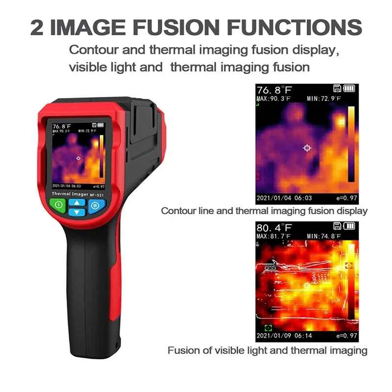 Noyafa Nf 521 Handheld Infrared Thermal Imager 340x240 Resolution Imaging 1024 Pixel Sensor Floor Heating Detector Thermometer