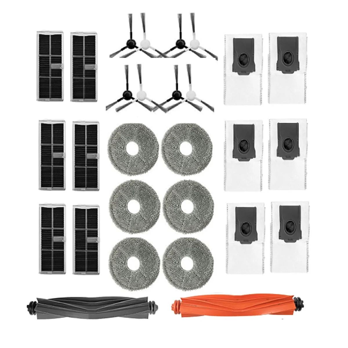 28 قطعة ل Dreame S10 PRO Ultrai مكانس كهربائية للكنس الملحقات الرئيسية الجانب فرشاة كيس لجميع الغبار ممسحة نظافة أجزاء استبدالM14K