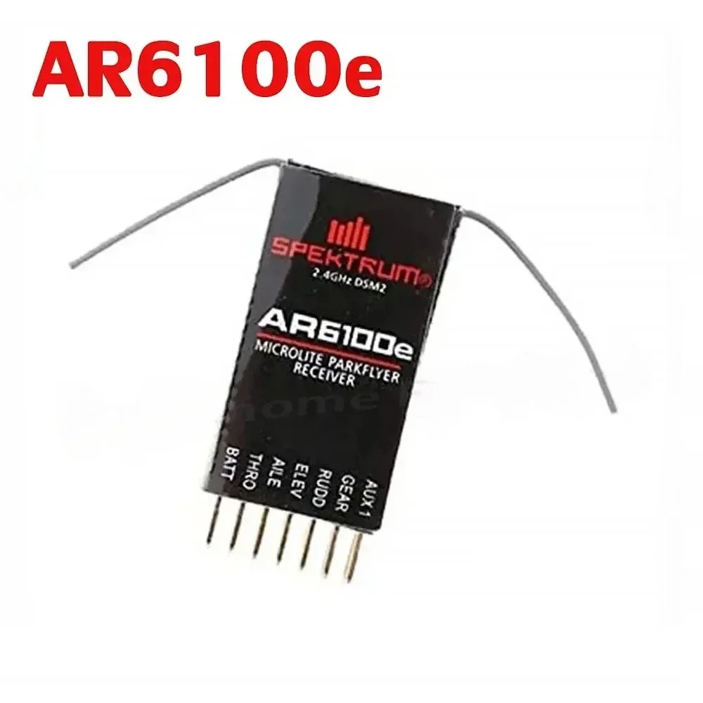 Spektrum AR6100e 6CH 2.4GHz DSM2 RC Receiver, Works with JR Radio, for RC Aircraft & Trex 450 Helicopter Model