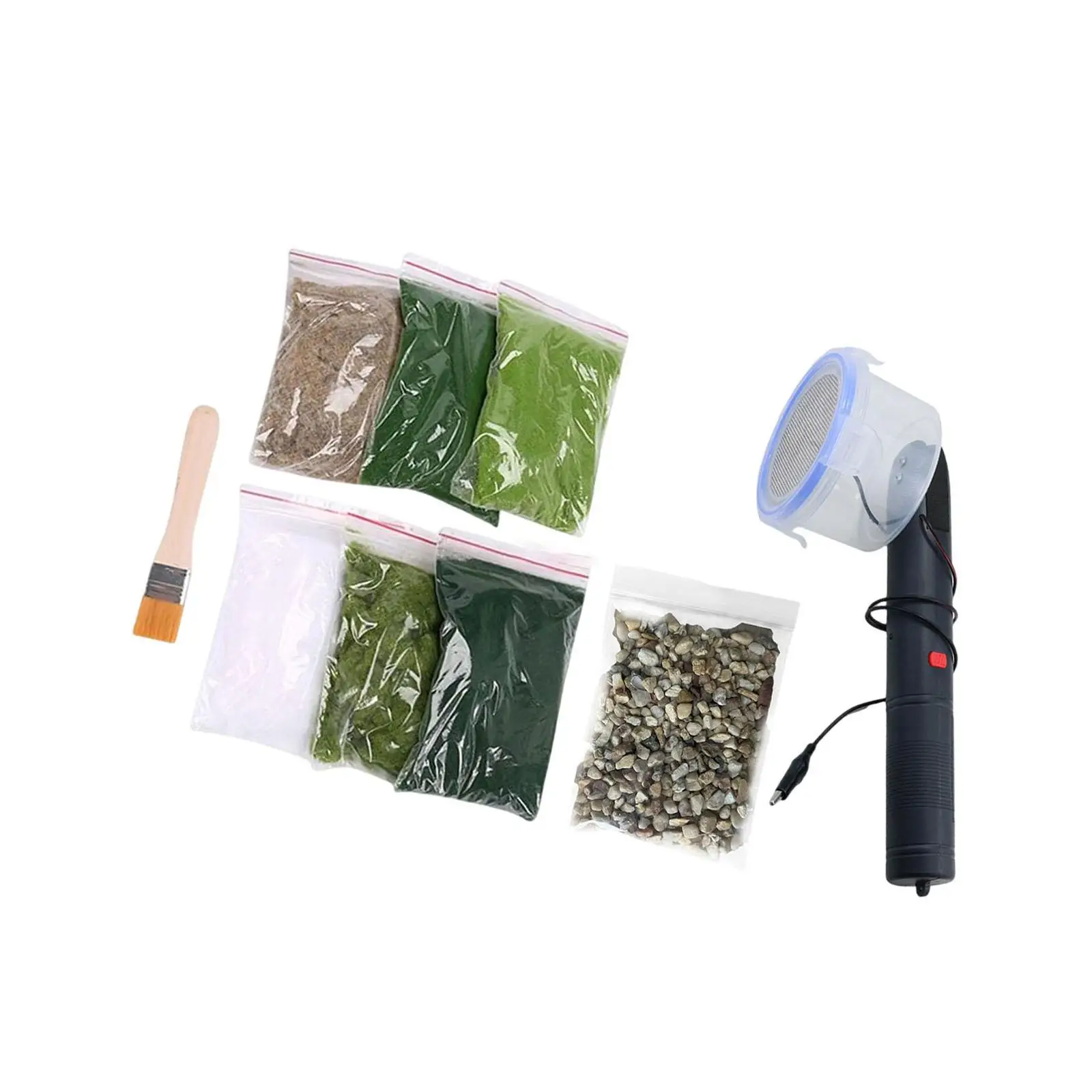 PP Plastic Static Grass Machine with Anti Slip Handle for DIY Project Accessories Sand Table