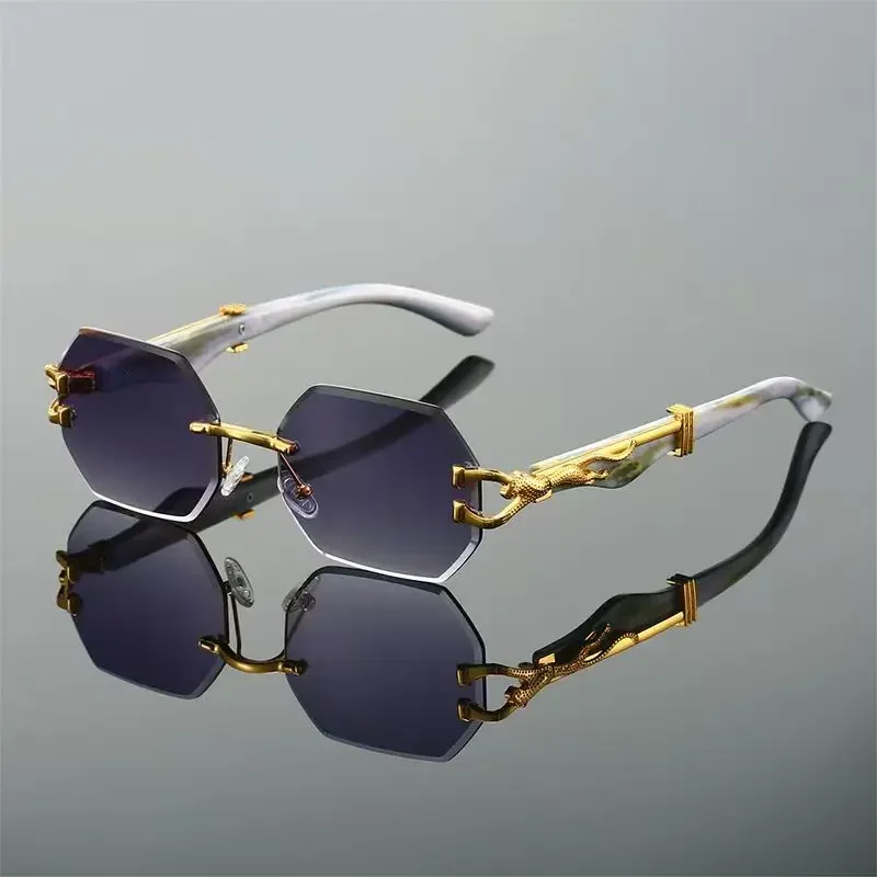 Geometric Leopard Print Sport Sunglasses For Women, Lightweight & Durable Composite Frame, Trendy Streetwear Glasses