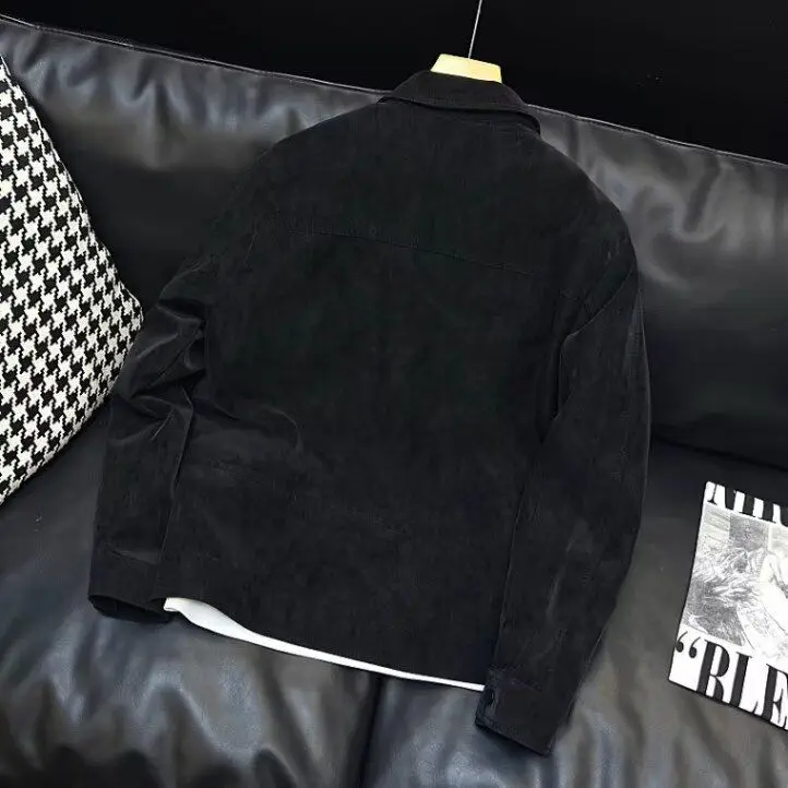 

Весенне-осенняя мужская куртка Jaet, новинка 202, модная брендовая замшевая модная верхняя одежда с откидным воротником, Long Sve Youth