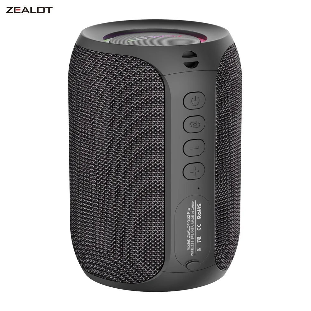 

ZEALOT S32PRO Portable Bluetooth 5.2 Speaker Outdoor Waterproof Wireless TWS Mini Column Box Speaker Outdoor TF Card Boom Box