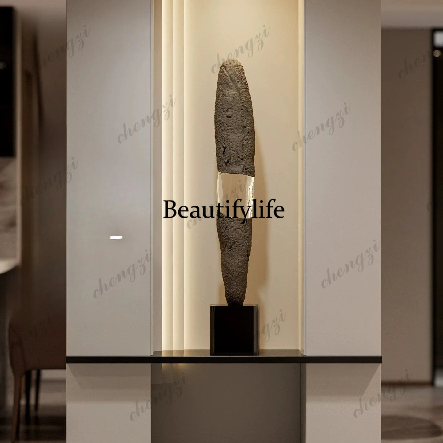 Italian light luxury art sense transparent sculpture hotel sales office soft decoration ornament