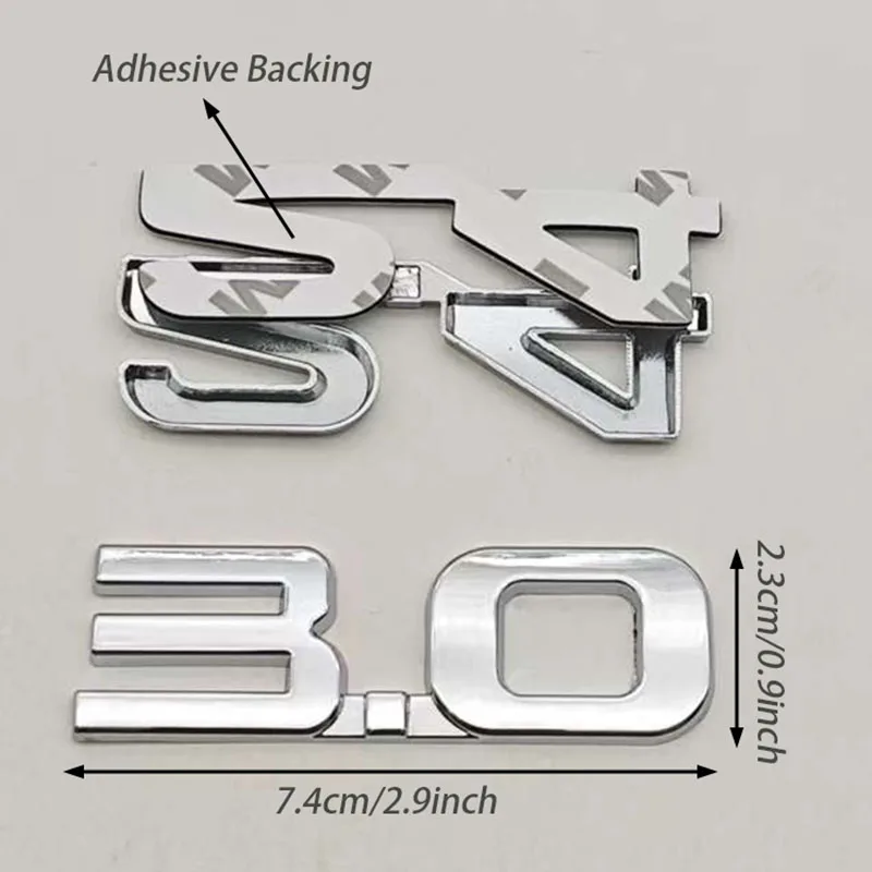 1 قطعة 2.0T 2.2T 2.4T 2.5T 2.8T 3.0T قسط سيارة معدنية ملصق الجانب الحاجز الخلفي الجذع شعار شارة الشارات لأي مركبة