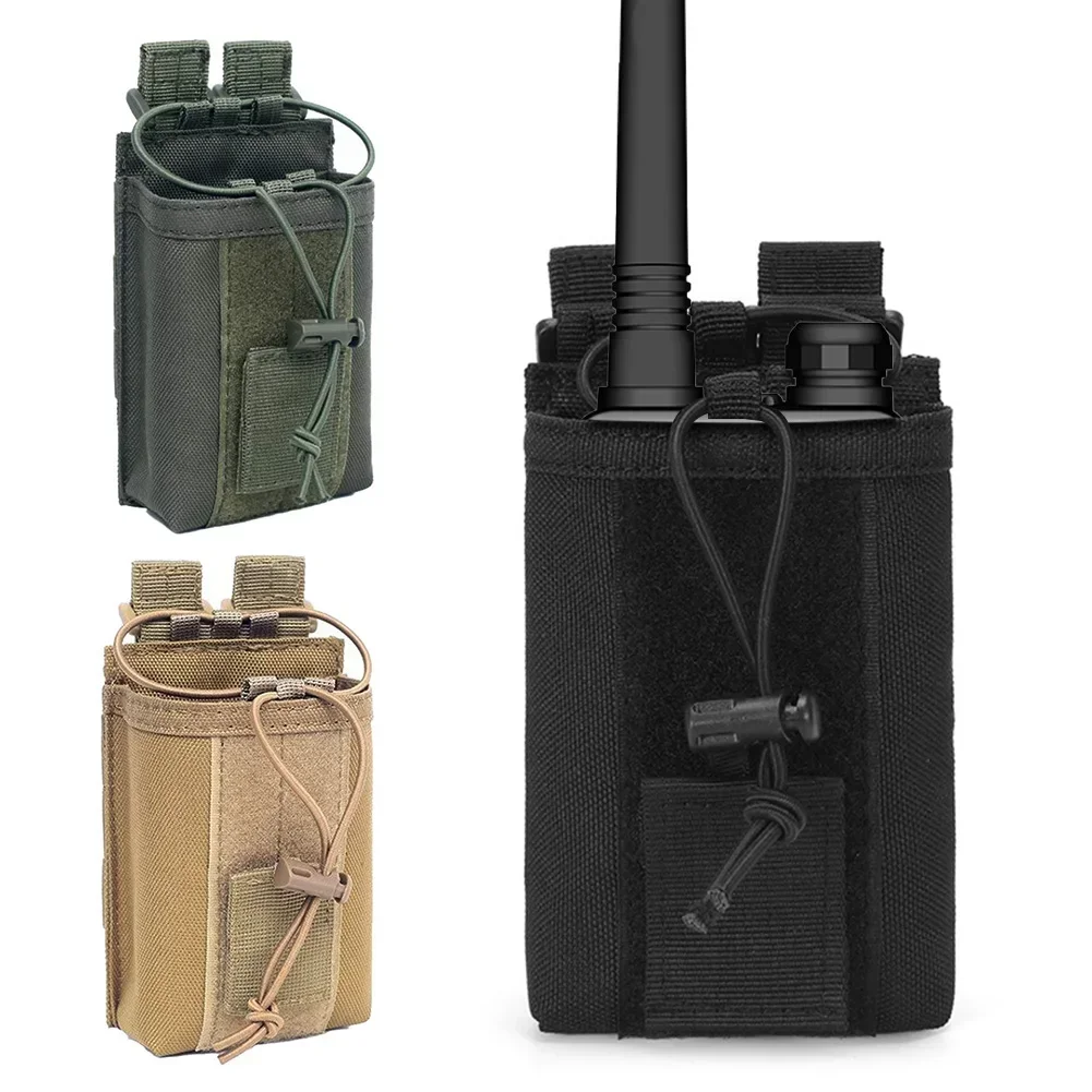 Taktische Molle Radio Walkie Talkie Tasche Hüft tasche Halter Tasche tragbare Inter phone Holster Trage tasche für die Jagd Camping