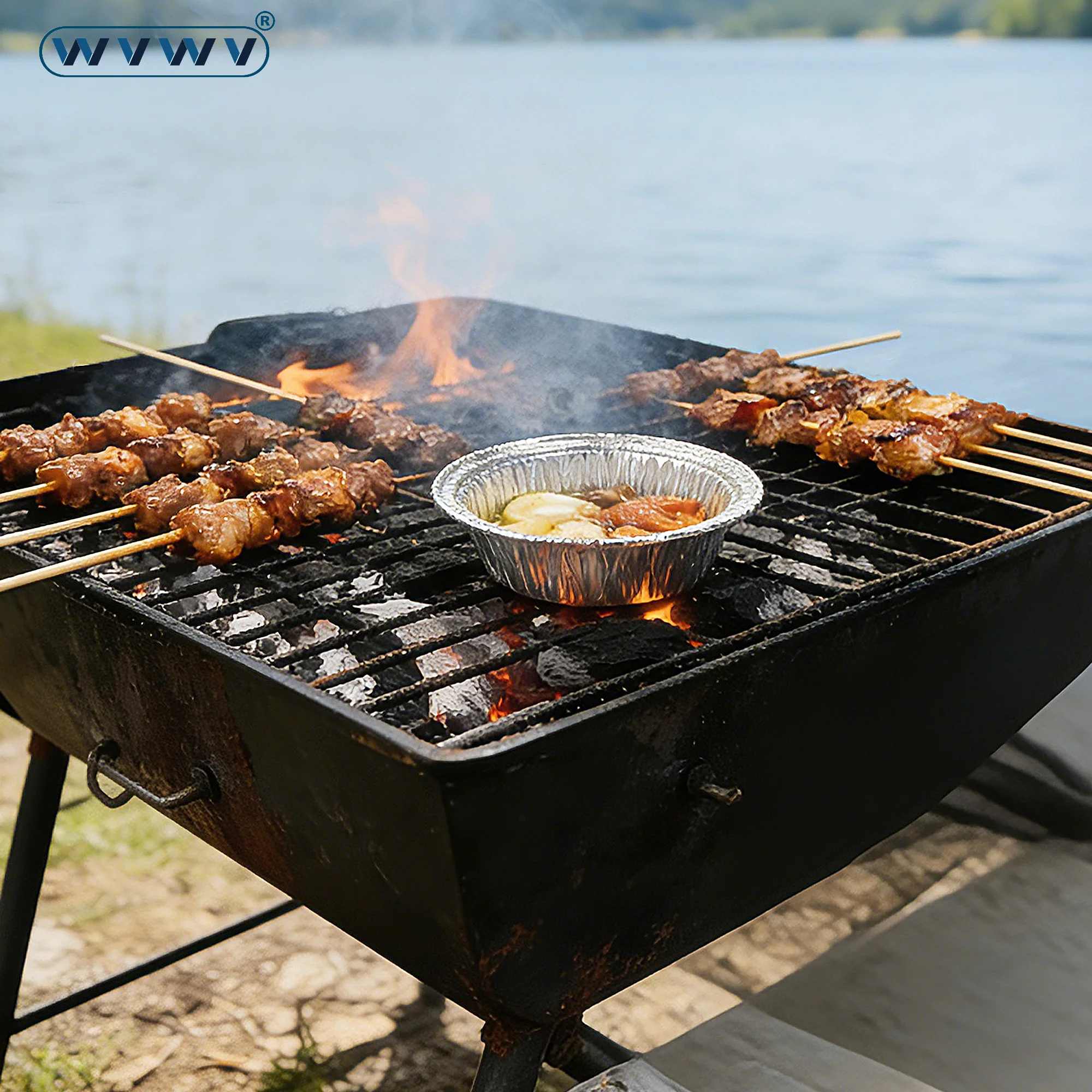 45 Stück runde Backformen aus Aluminiumfolie mit transparenten Deckeln, geeignet für Heißluftfritteusen, Öfen, Grills, Kuchen, Backwaren, Desserts und Puddings, unverzichtbare Backutensilien für die Heimküche, perfekt – Detail 6
